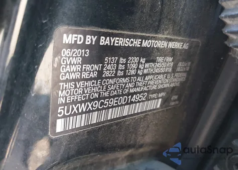 2014 BMW X3 xDrive28I z USA, uszkodzony, nr VIN 5UXWX9C59E0D14952